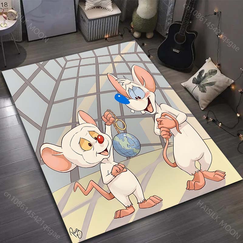 Classic Cartoon Two Funny Mice Print Carpet for Living Room Bedroom Sofa Doormat Decor Sofa Area Rug Non-slip Floor Mat