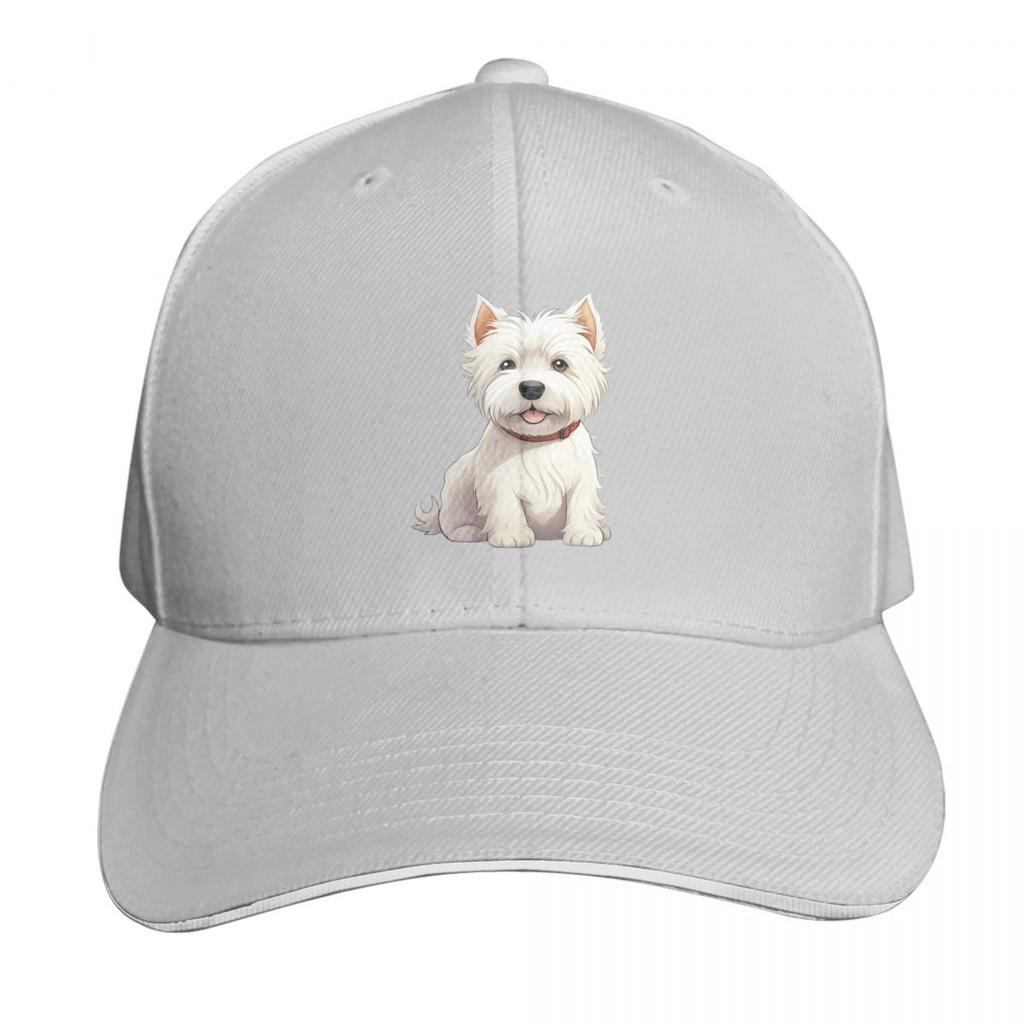Peeking Dog West Highland White Terrier Cap Fashion Casual Baseball Caps Adjustable Hat Hip Hop Summer Unisex Baseball Hats