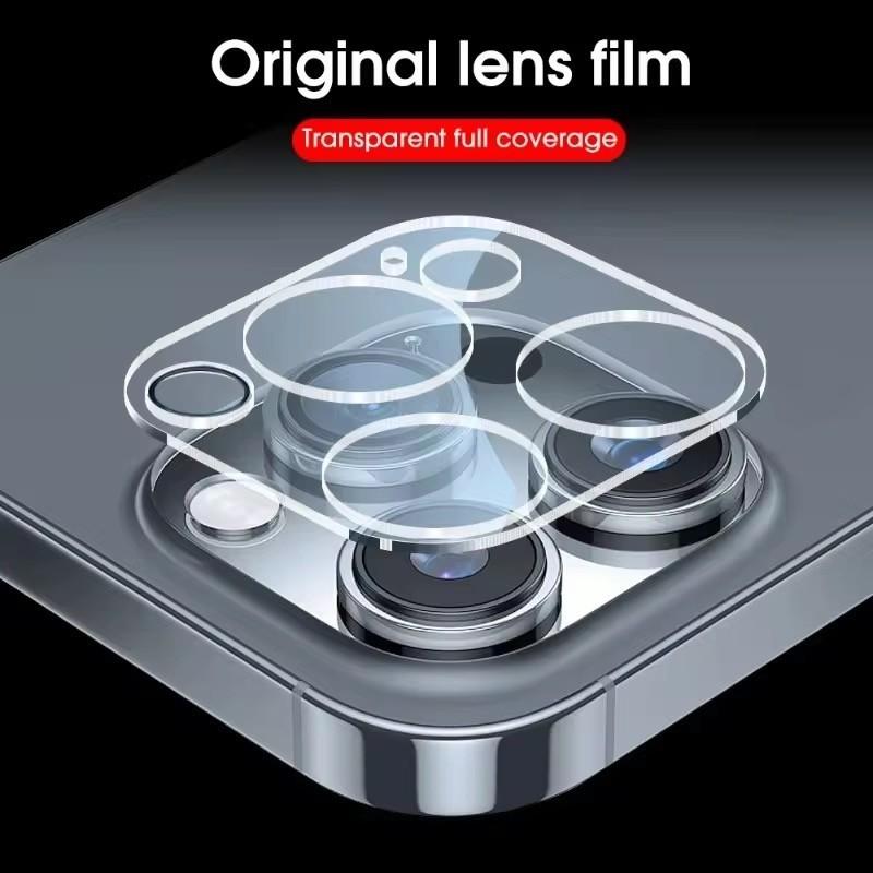 For iPhone 15 Pro/iPhone 15 Pro Max Camera Lens Protector WANLONFENG Full Coverage HD Clear Lens Film with Cleaning Cloth