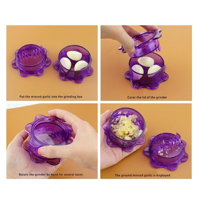 Handheld Spin Garlic Grinder Garlic Press Tool For Freshness Minced Garlic Convenient Kitchen Tool