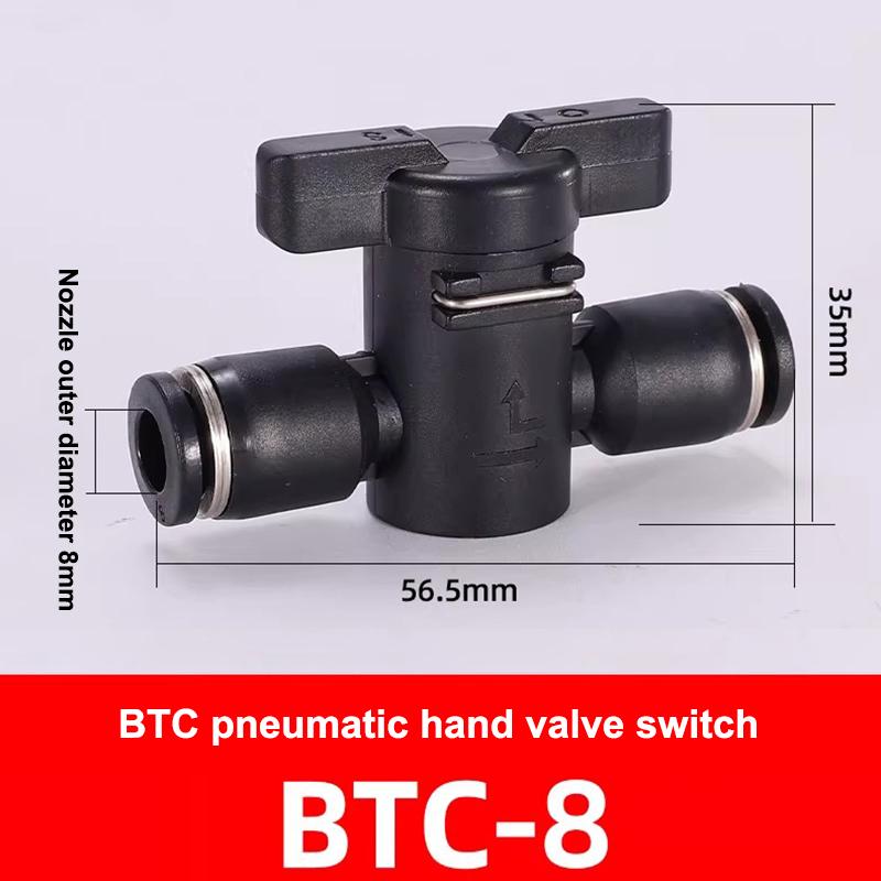 BUC Series Pneumatic Manual Valve Leak Proof Sealing Quick Connect Fitting for Industrial Air Line Plumbing System