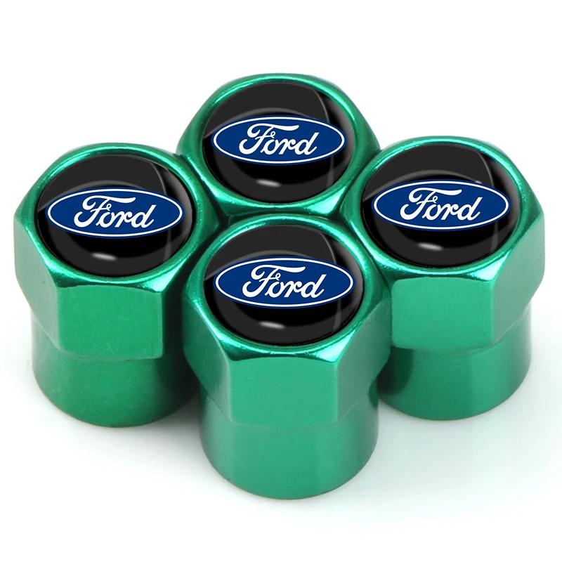 Naklejka Samochodowa Gorąca Do Forda Nowe 4 Sztuki Stylizacja Samochodu Stop Aluminium Pokrywki Zaworu Opon Koła Dla Forda Escape Kuga Mondeo Ecosport F