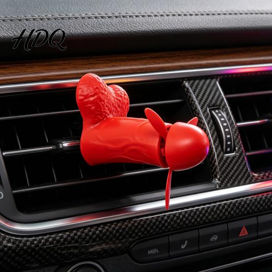 Fun Car Vent Decoration Funny Air Freshener Clip Novelty Aromatherapy Diffuser Rotating Propeller Automotive Outlet Fan for Interior Accessories