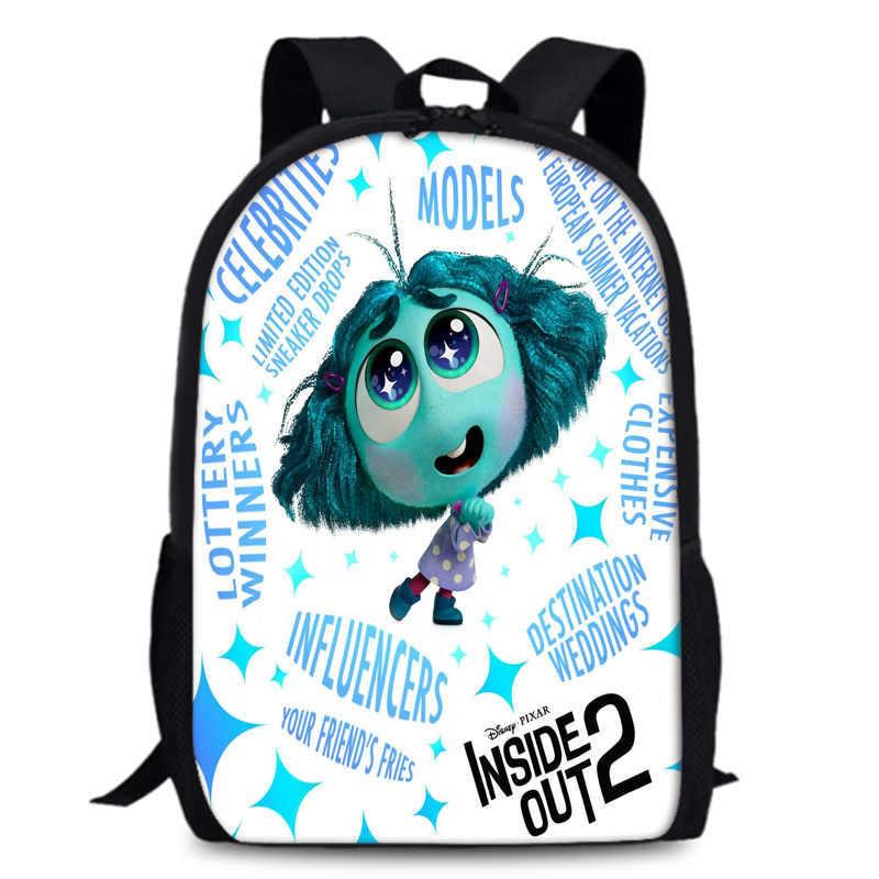 Spacious Inside Out 2 Backpack Durable Oxford Fabric 15 Inch School Bag Unisex