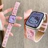 Suitable for Apple s11/10 watch iWatch987SE printed kt leather female Huawei strap Xiaomi 9 Pro