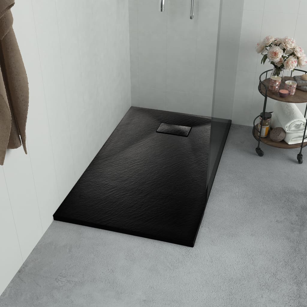 Vidaxl Duschwanne, SMC, Schwarz, 120 X 70 Cm