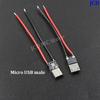 10/5/2PCS 2P Micro USB Male Female JACK Type C USB M / F Welding Wire Connector For Mobile Phone Charging Port Charging Socket
