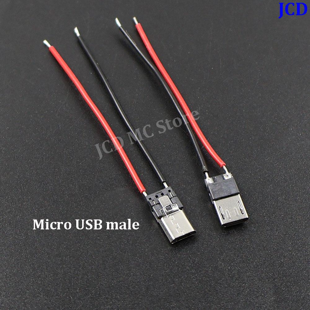10/5/2PCS 2P Micro USB Male Female JACK Type C USB M / F Welding Wire Connector For Mobile Phone Charging Port Charging Socket