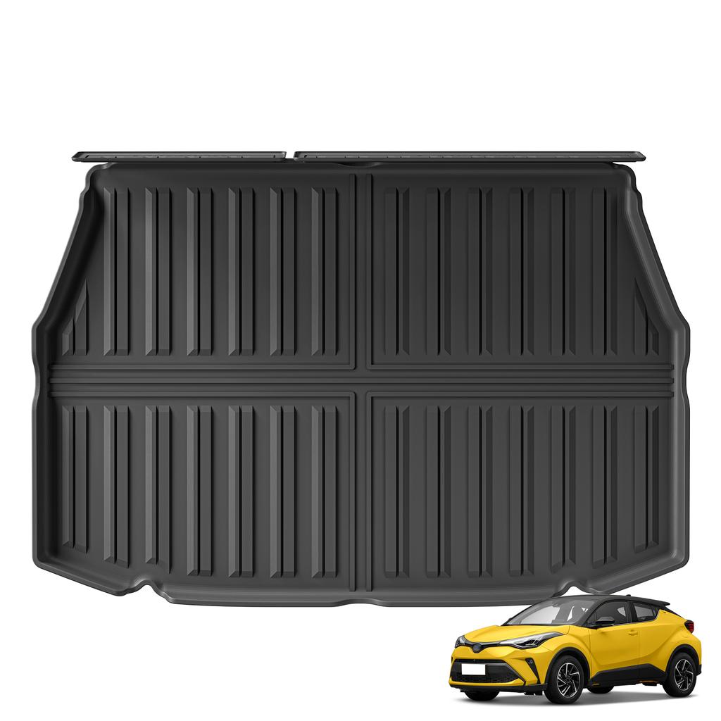 LUCKEASY Left Hand Drive for Toyota C-HR CHR 2018-2024 TPE Car All-Weather Floor Mats Cargo Liner Trunk Backrest Pad Accessories