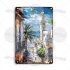 Maghreb Travel Cityscape Metal Sign Tunisia Alger Algeria Chefchaouen Morocco Marrakesh Oran Kabylie Hammamet Tunis Gafsa Plaque