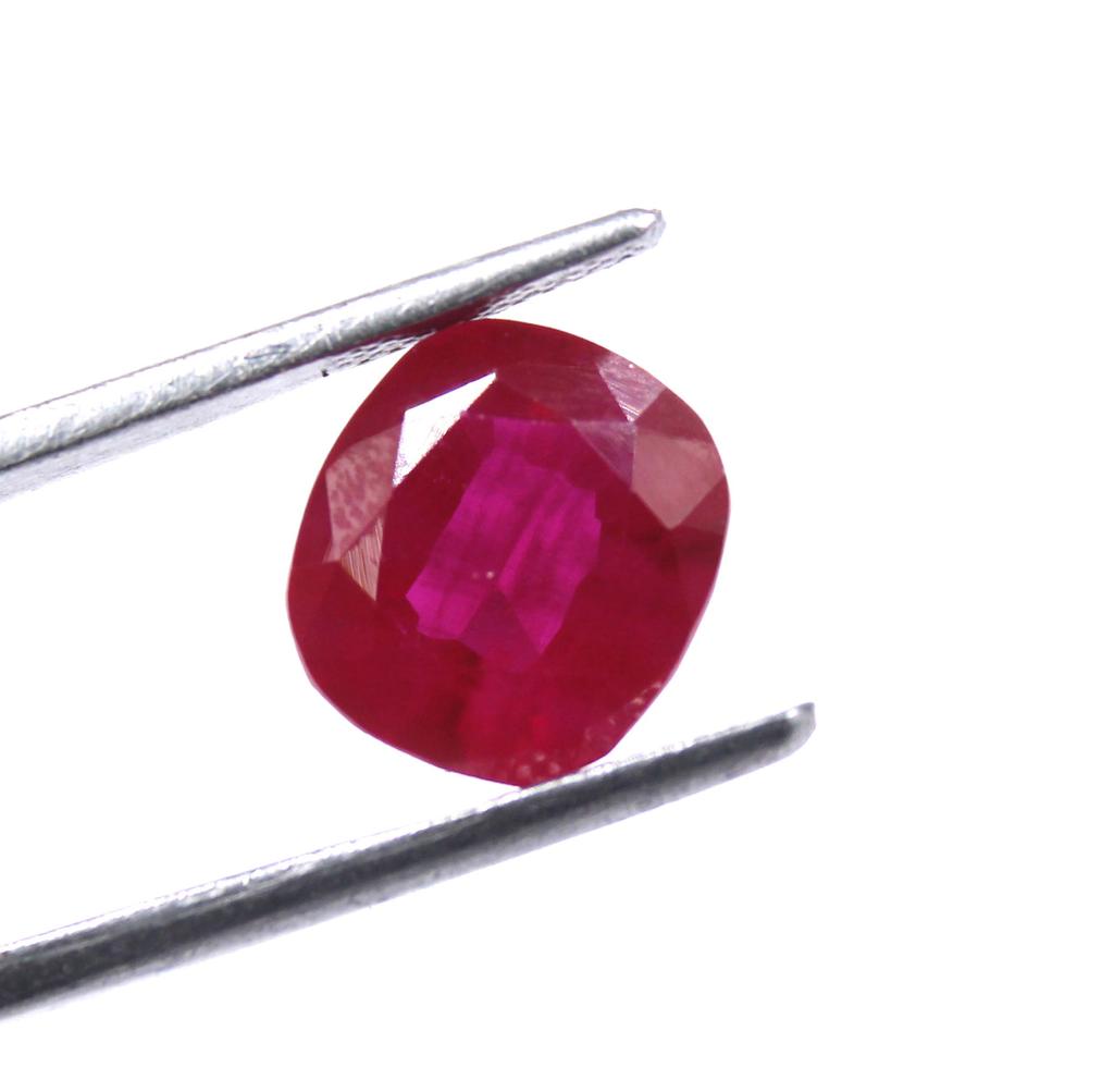 6.70 Carat Martin Luther King Jr. Day Transparent Cushion Shape Red Ruby Certified Burma Gemstone SN187