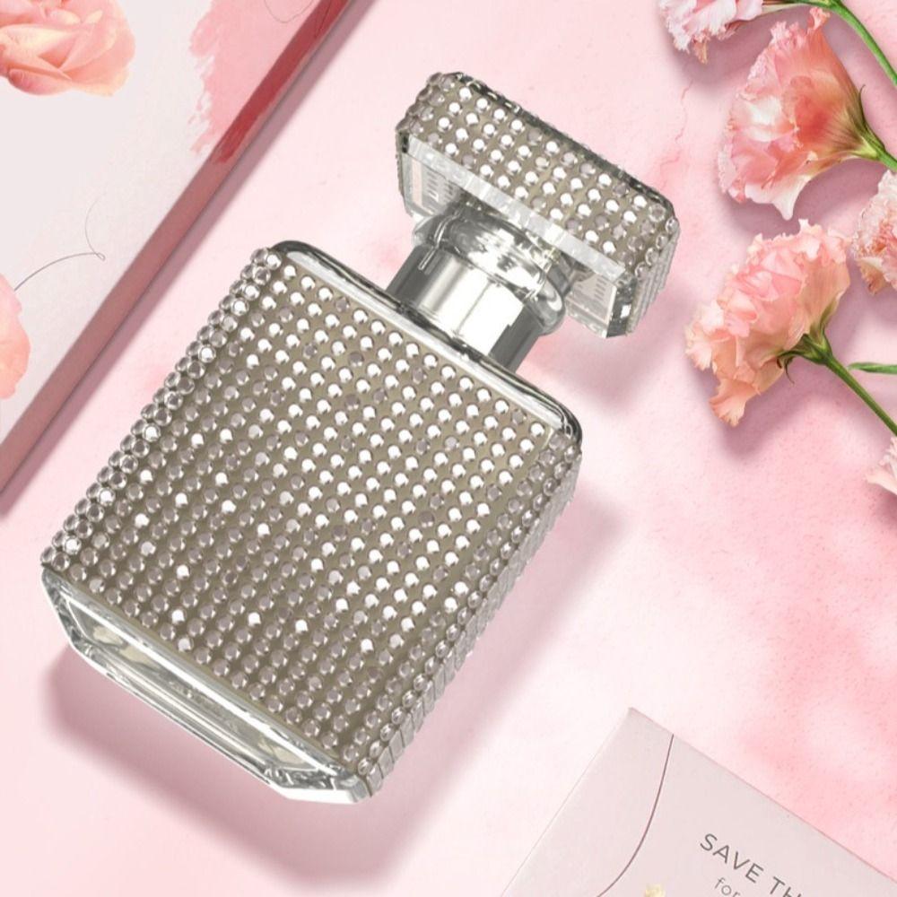 Luxury Glass Perfume Bottle Press Type Travel Spray Bottle Shiny Spray Jars  Liquid Container