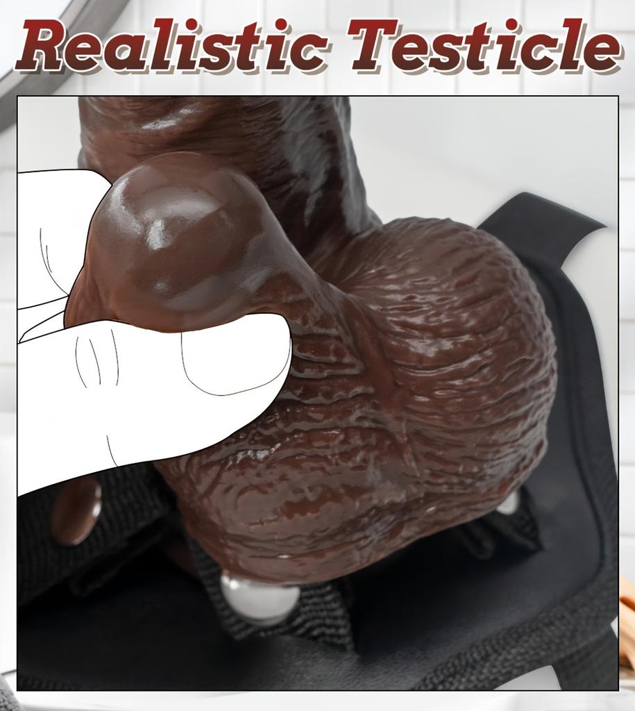 Wearable Realistic Silicone Dildo, Sliding Skin Feel Penis Toy with Strong Suction Cup, Multiple Sizes for Couples Women & Men