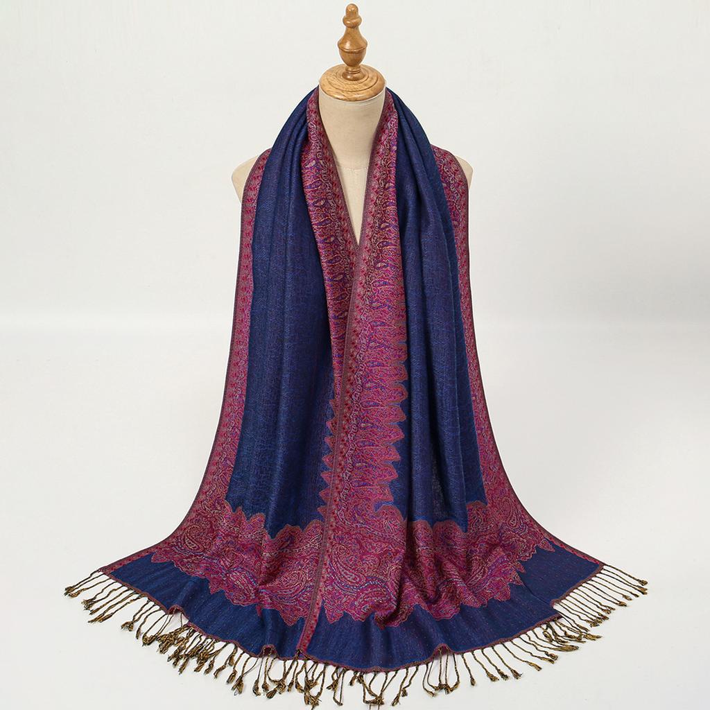 New Ethnic Style Polyester Tassel Long Scarf European and American Versatile Fashion High-quality Women's Shawl Scarf