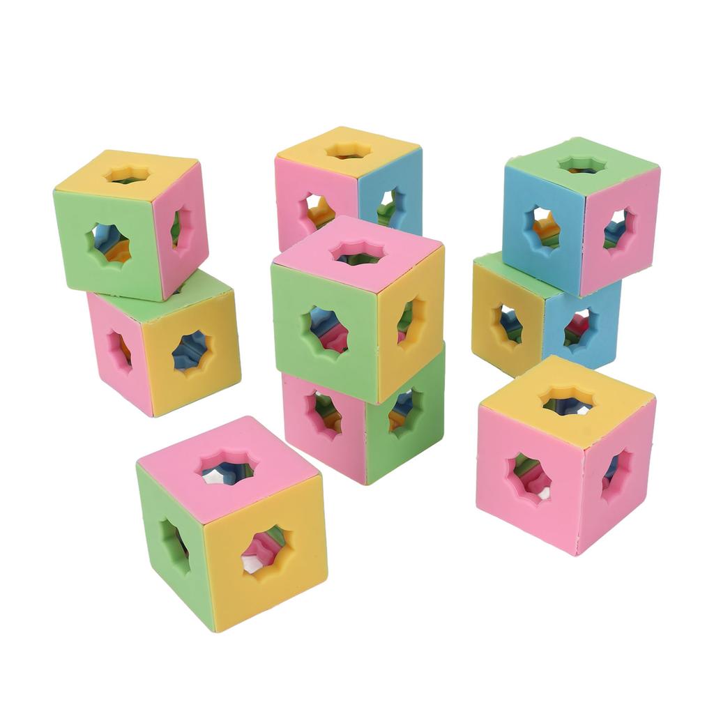 3D Cube Building Blocks Toy Plastic Building Blocks Geometric Space Construction Blocks Educational