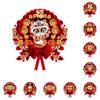 Traditional Snake Year Window Flower Fu Character Door Sticker Festive Decor