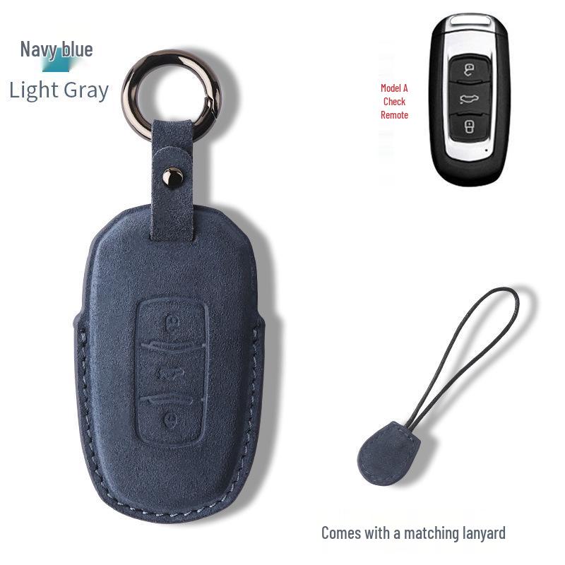 Luxurious Suede Key Case for Geely Panda Mini - Unisex Full Coverage Shell