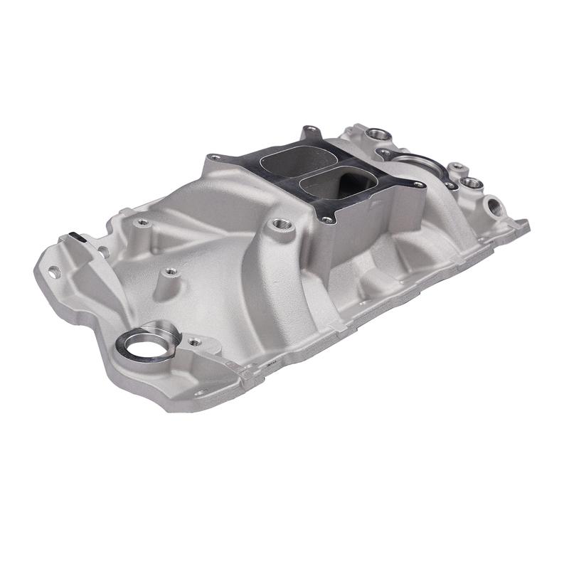 AP02 Dual Plane Front Intake Manifold Fits for Small Block Chevy SBC 262-400 1955-1986 2701