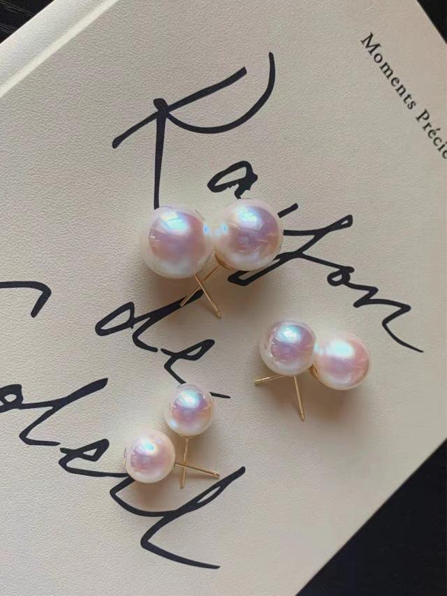 S925 Silver Needle Pearl Stud Earrings for Women