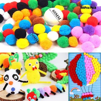 Learning Educational Soft Fluffy Balls Fluffy Poms Decorations DIY Sewing Craft Plush Craft Pompoms