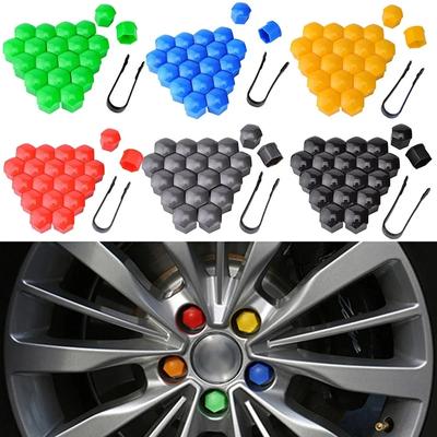 20ks/sada Krytky matic kol auta Antikorozní Krytky šroubů automobilových pneumatik Krytky šroubů matic automobilových pneumatik Krytka šroubů náboje Příslušenství pro auta 17/19/21 mm