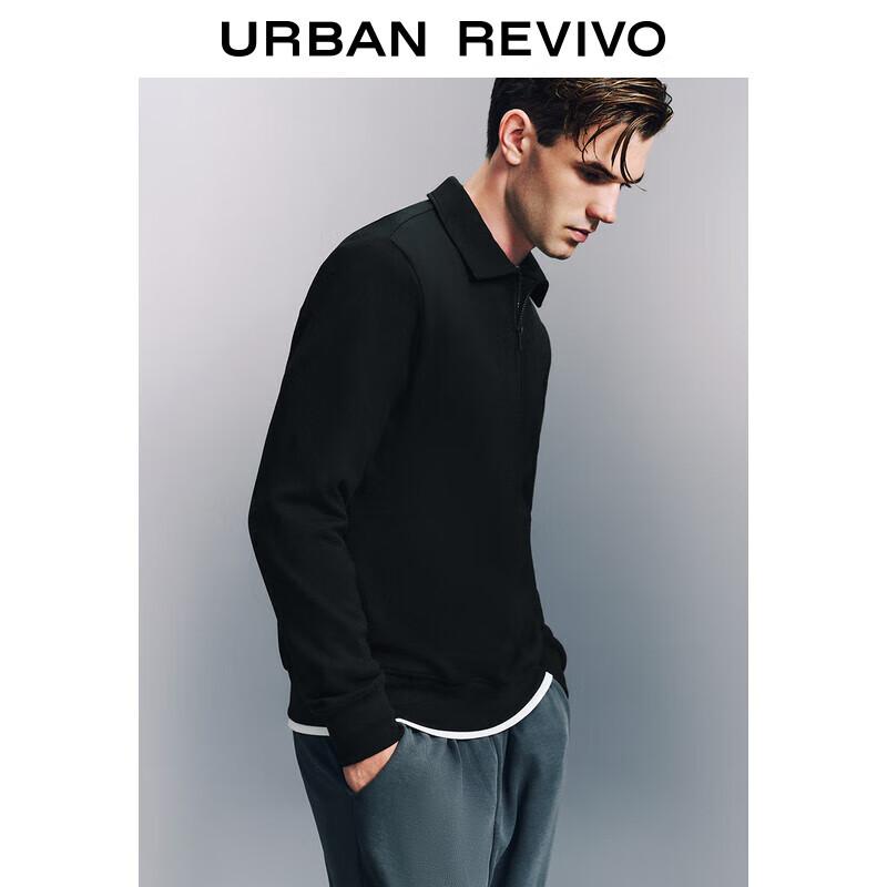 UR Men s Winter Half-Zip Lapel Long-Sleeve T-Shirt XS