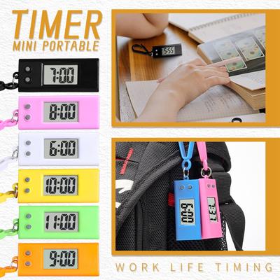 Leise elektronische Uhr für Arbeit und Studium, tragbarer Studentenrucksack mit Schlüsselbund, kleine Uhr zum Aufhängen, kompakte elektronische Uhr