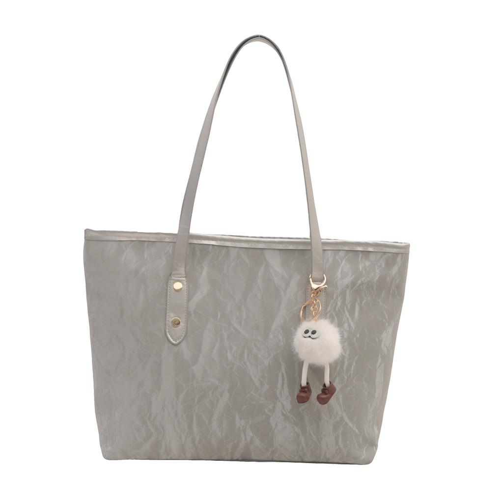 Fashion Large Tote Bag With Stitching And Color Blocking For Office And Casual