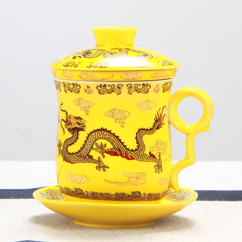 Baili Kiln Ceramic Tea Master Tasting Cup Set - Four-Piece Personal Office Teacups