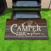 Welcome to our camper, our happy place doormat - RV welcome mat, machine washable, non-slip, perfect for living room, bedroom