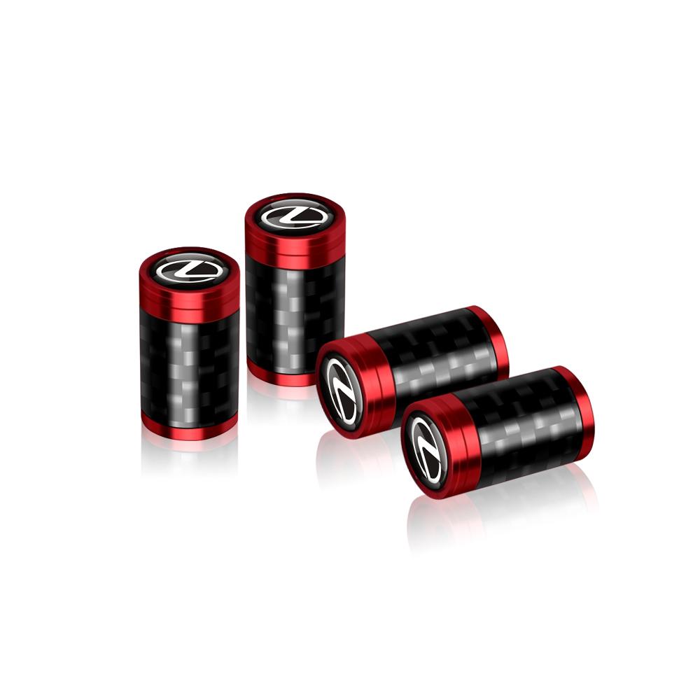4Pcs Carbon Fiber Wheel Tire Valve Stem Air Caps Car Stying For Lexus ES300 RX330 RX300 GS300 IS250 IS200 CT200h IS300 NX RXCE7 