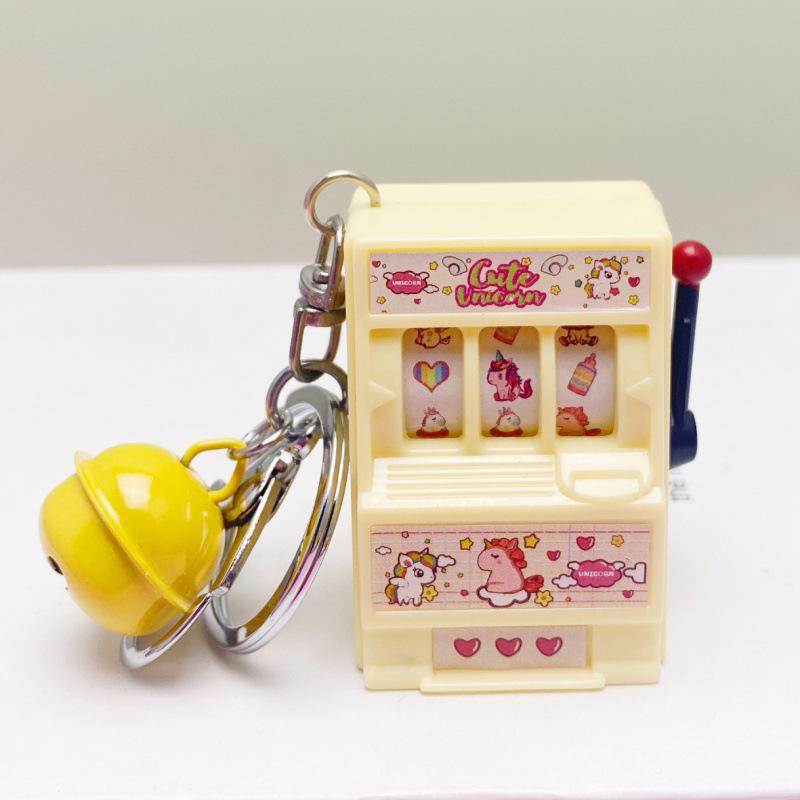 Creative Cartoon Mini Slot Machine Keychain Toy