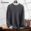 Fanzhen Men's Thickened Cashmere Blend Round Neck Pullover Sweater