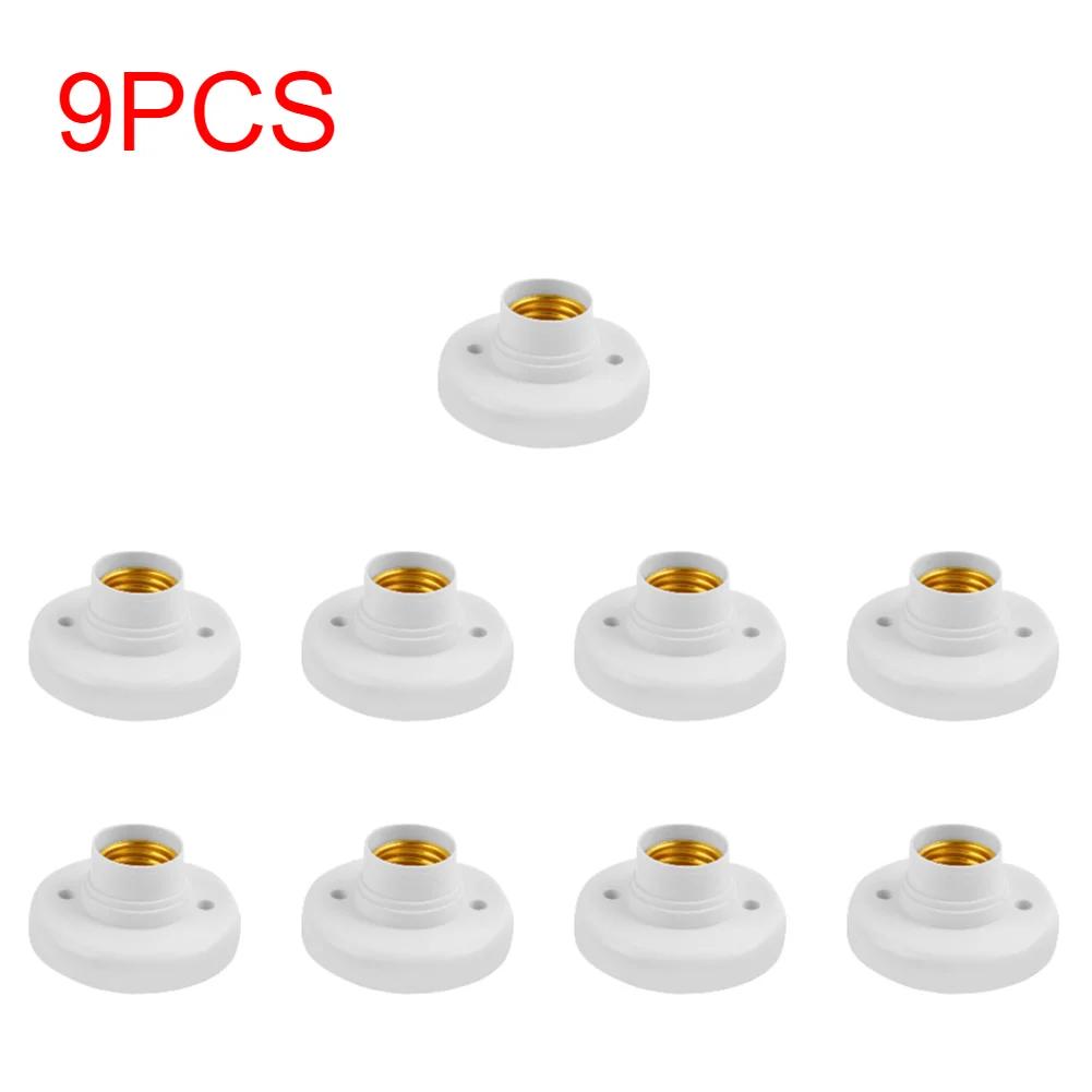 1-20 STÜCKE 220V E27 Schraublampenständer Lampenfassungshalter Adapter Basiskappe Fassung Weiße Deckenleuchte Lampenbirnenbefestigungsbasis
