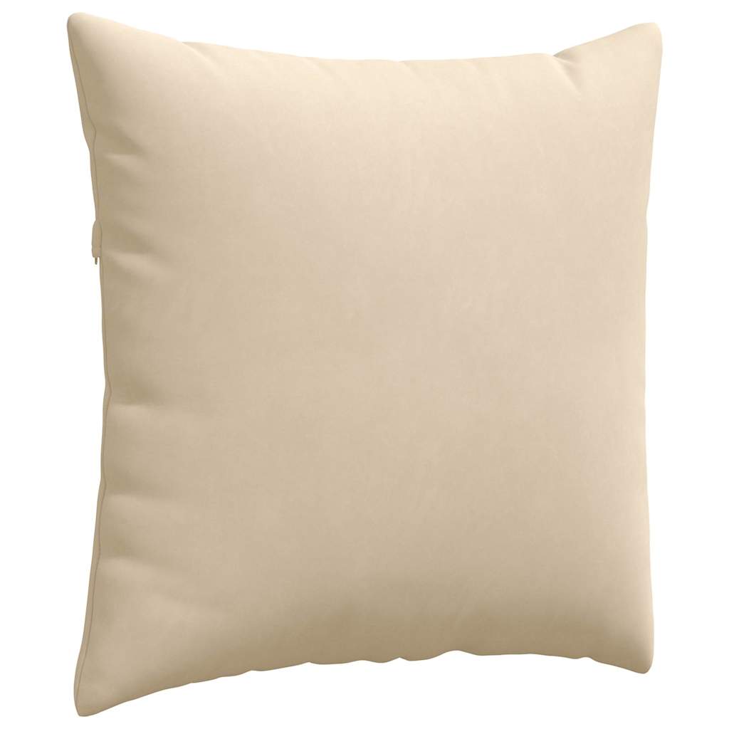 Sofa Cushions 2 Pieces Cream 60 X 60 Cm Fabric