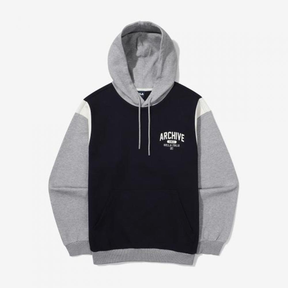 

Fila Color Block Cotton Blend Hoodie INKNAVY/100