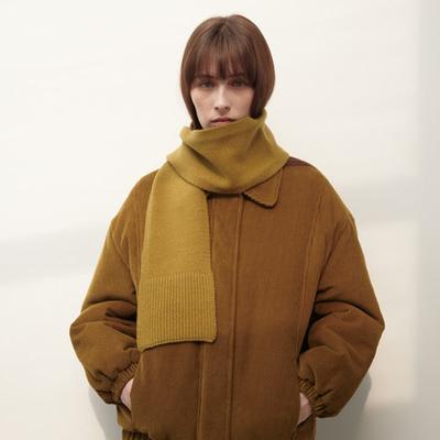 MORE OR LESS Cashmere Knit Muffler - Olive