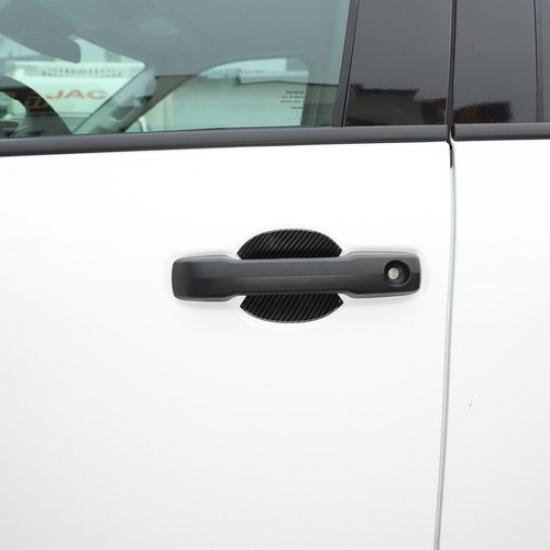 Carbon Fiber ABS Outer 4-Door Bowl Sticker Cover Trim For Toyota Tundra -23