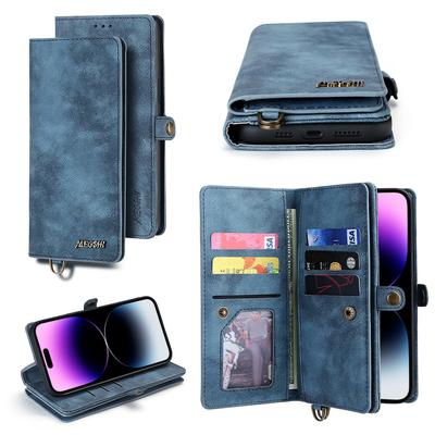 Geeignet für iPhone 14 ProMax Brieftasche Telefon Leder Fall IP14 2-in-1 Schutzhülle Magnetische Telefon Fall