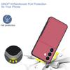 For Samsung Galaxy S25+ Case with Card Holder Hidden Mirror PC+TPU Kickstand Phone Cover