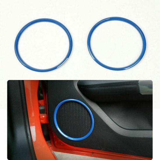 Interior Door Speaker Cover Trim Decor Accessories For Ford Mustang 2015-20 Blue