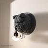 Nordic Animal Dog Wall Lamp Dining Room Study Bedroom Lamp Creative Designer KTV Bulldog Wall Light Home Decor Lighting Fixtures