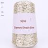 Filato di paillettes Siyue 2mm - Lana tessuta a mano per progetti fai da te (100 grammi)