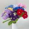 a Bundle of 6 Flowers Handmade Bouquet Artificial Knit Fake Flowers  Home Decoration