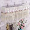 Lace Embroidery Flower Air Conditioner Protective Sleeve Dust-proof Fabric Windshield Curtain