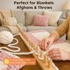 12 Pegs Chunky Knitting Blanket Loom 2 Boards Adjustable Weaving Loom Frame Easy Assembly Modular Design