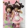Chocolate & Vanilla Cat Girl Birthday Gift Doll Ornament