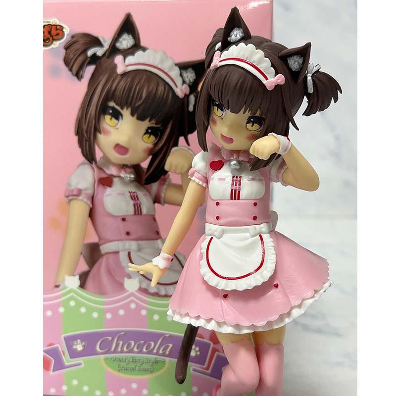 Chocolate & Vanilla Cat Girl Birthday Gift Doll Ornament