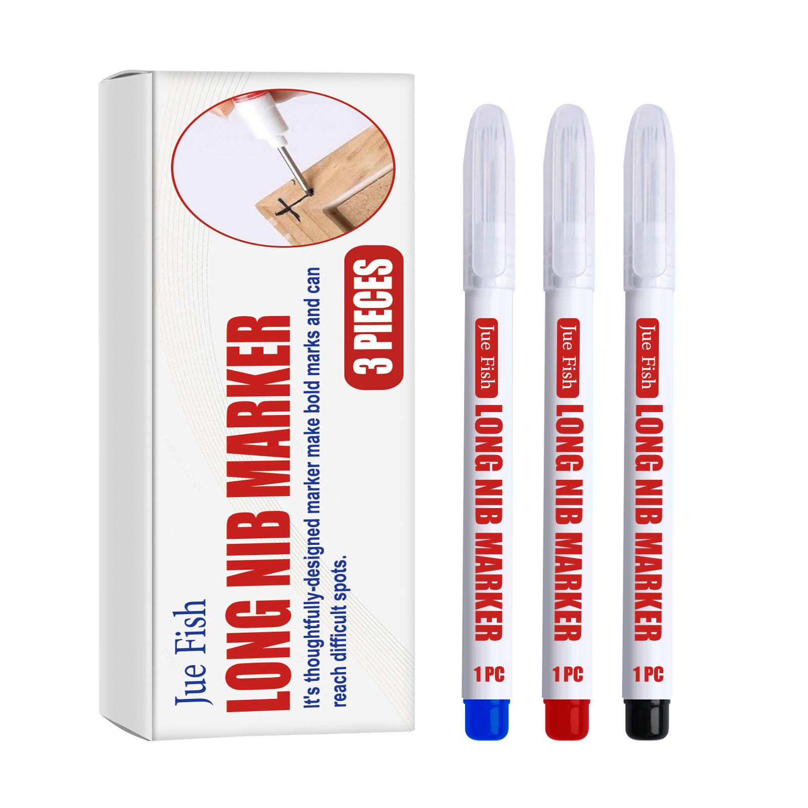 

JUE FISH Long-Head Deep Hole Waterproof Multicolor Woodworking Marker Pen