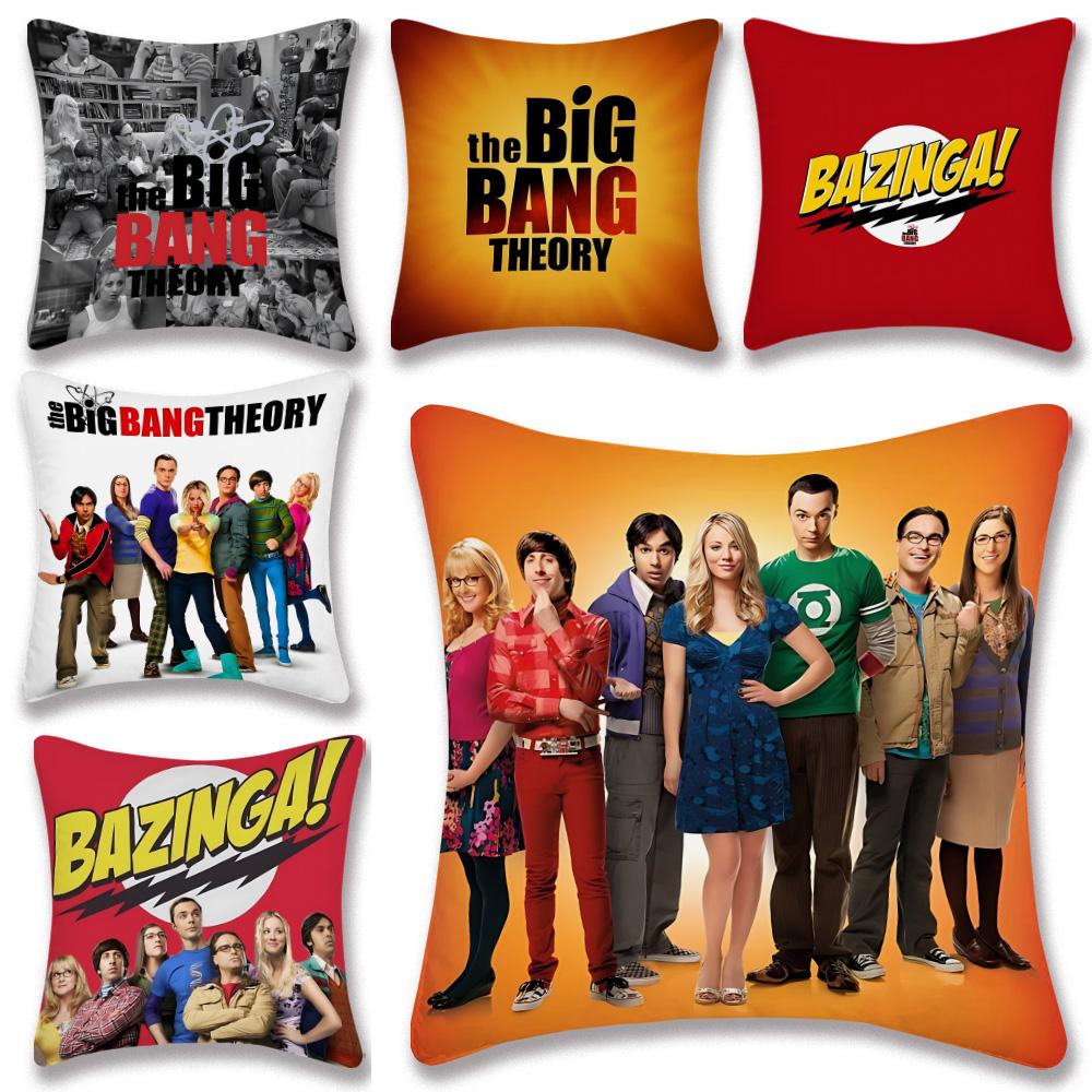 TV Series Pillow Covers Cartoon Sofa Decorative Home Doublesided Printing Short Plush Cushion The Bigs BBang Theorys Cover